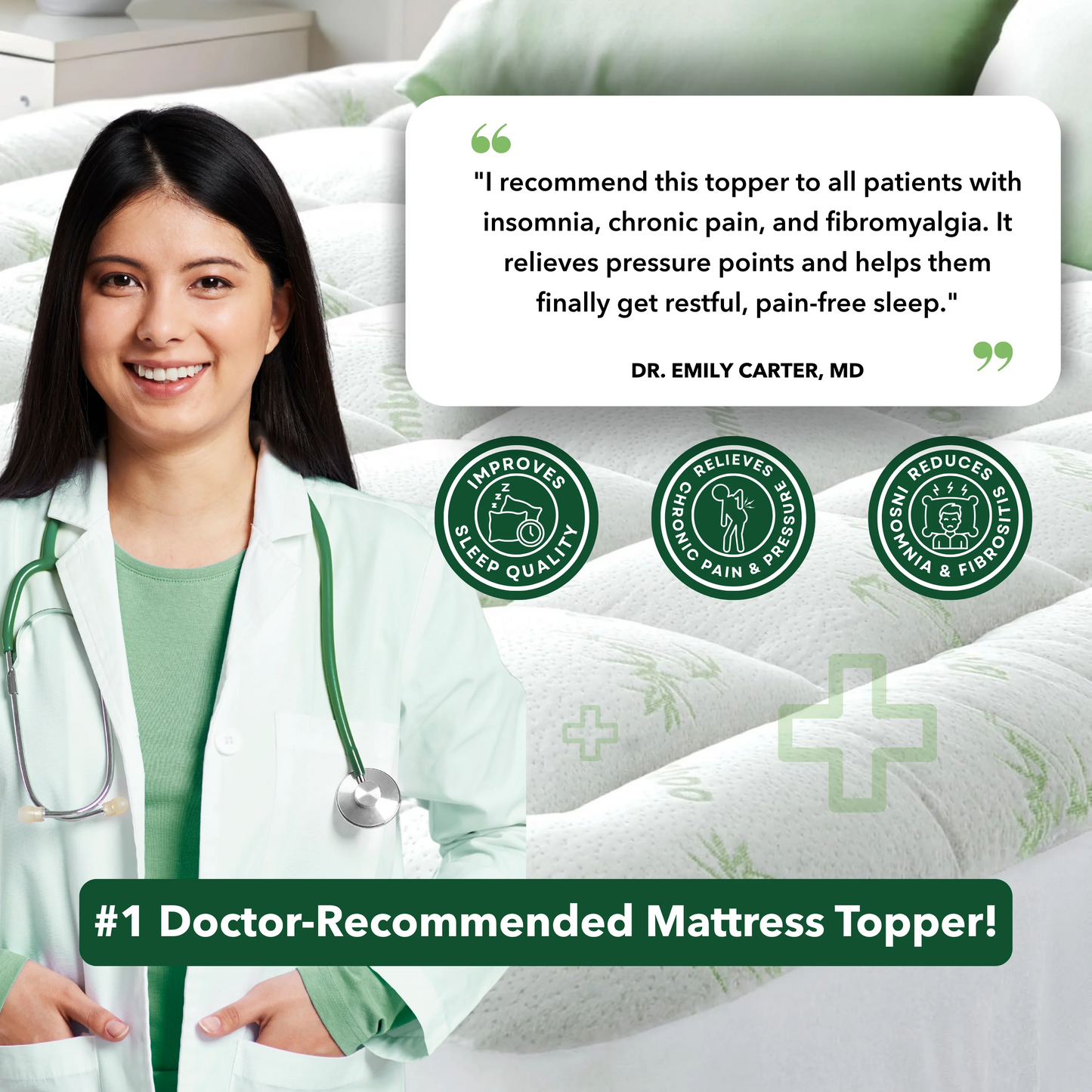 Puravi Bamboo Mattress Topper