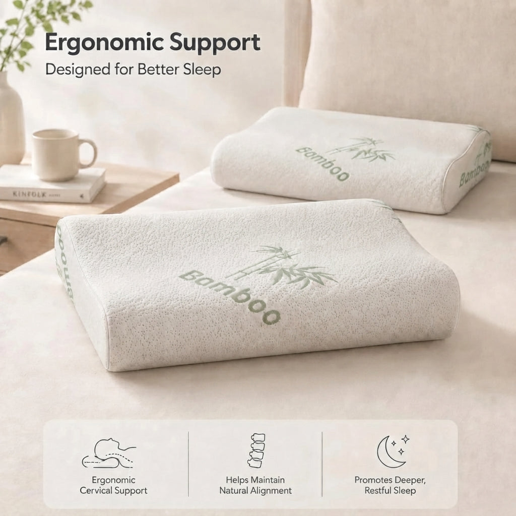 Puravi Bamboo Contour Pillow