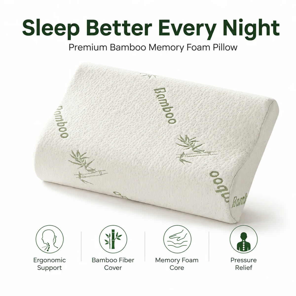 Puravi Bamboo Contour Pillow