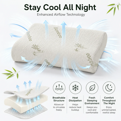 Puravi Bamboo Contour Pillow