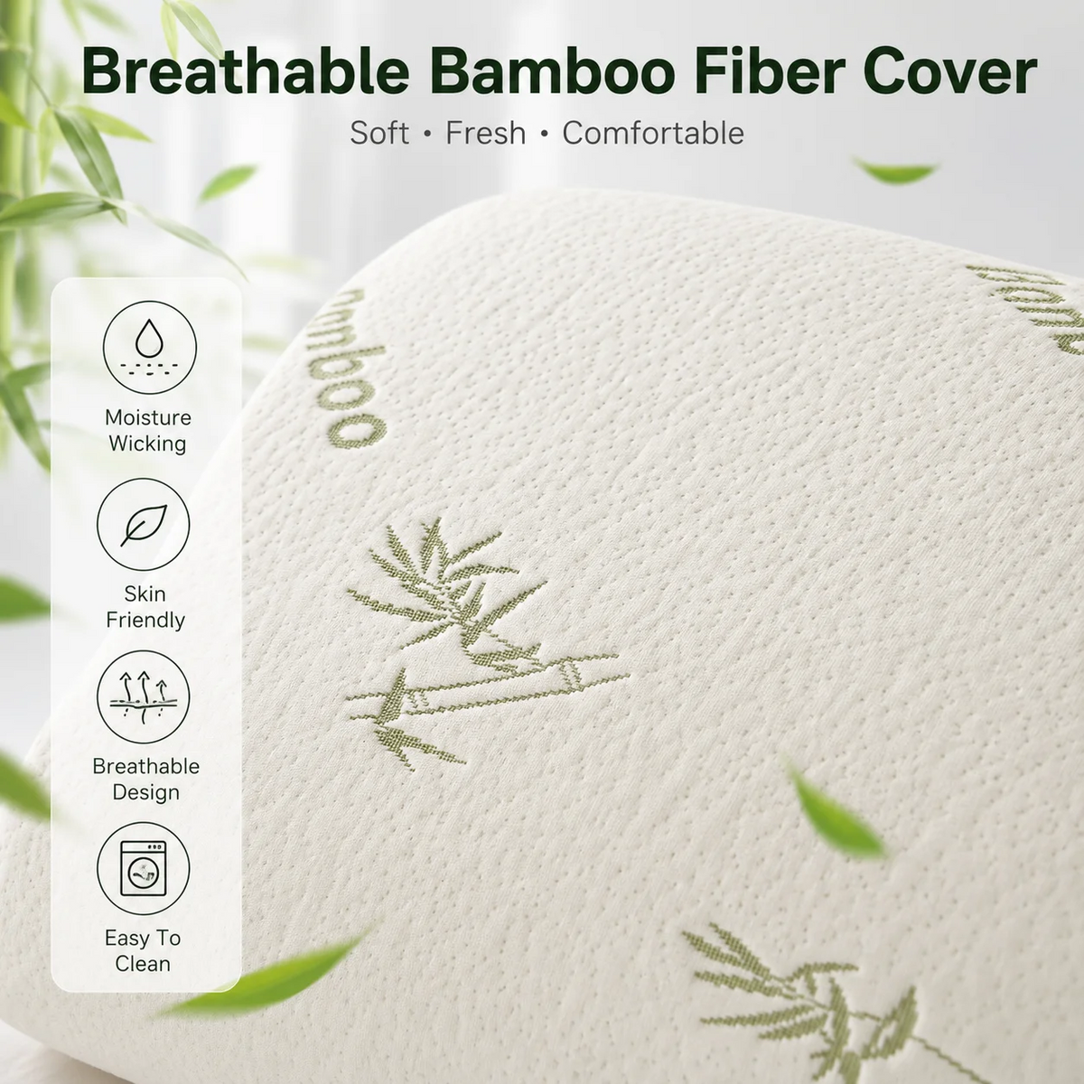 Puravi Bamboo Contour Pillow